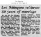 Leo Nicholaus Schingen and Rocille Anna Brandt - 50 Year Wedding Anniversary Story
