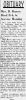 Lillie Helena Caroline Duwe - Obituary