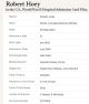 Robert Hoey - WWII Hospital Admission Files
