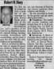 Robert Homer Hoey - Obituary