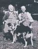 Frederick William Schingen and Frances Uerlings with dog Sherp